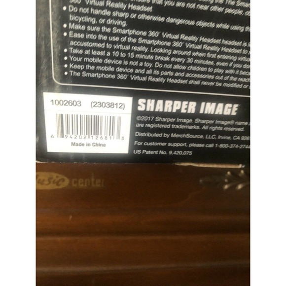 Smartphone 360 Degree Virtual Reality Headset Sharper Image NEW - Picture 12 of 12